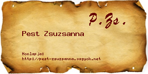 Pest Zsuzsanna névjegykártya